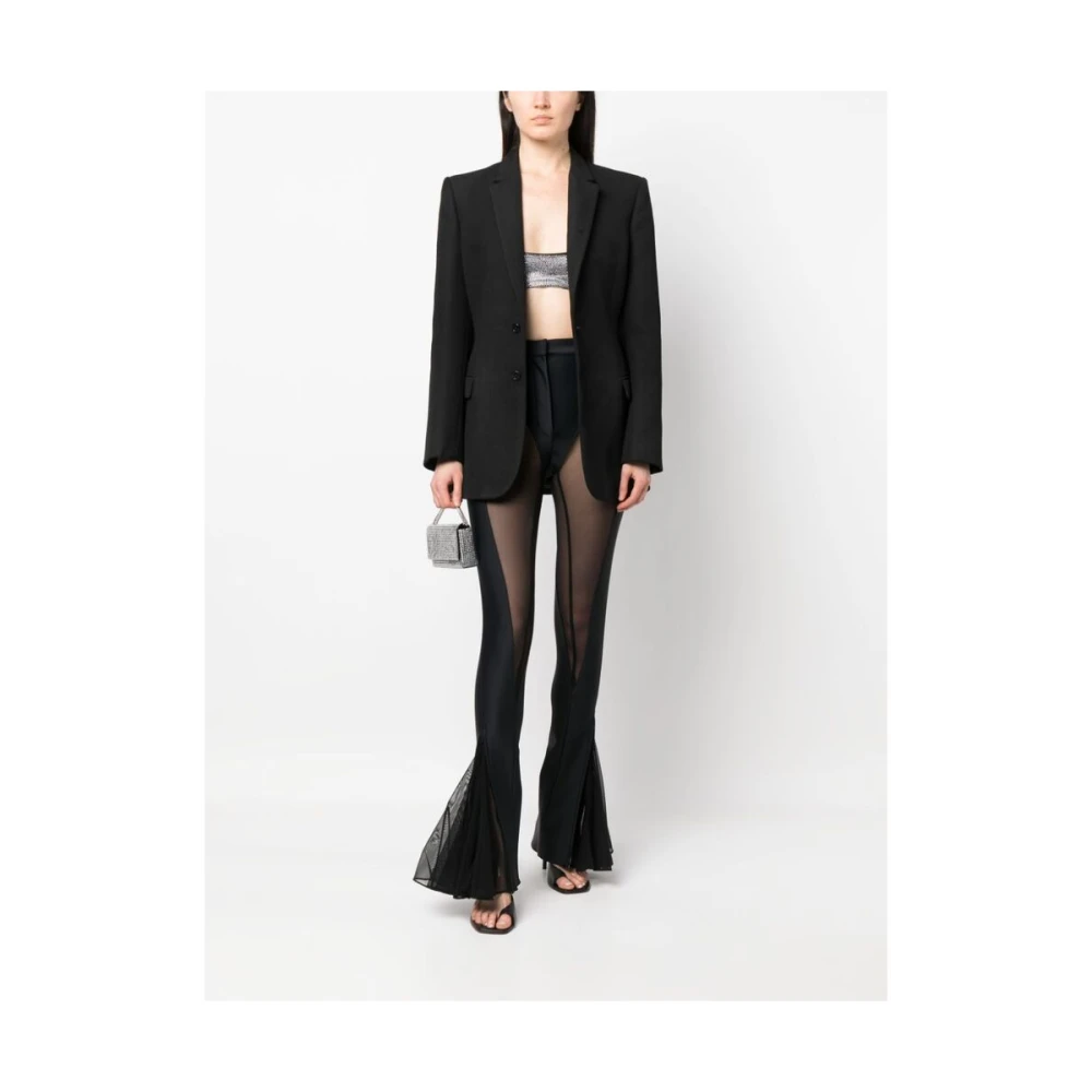 Mugler Wide Trousers Black Dames