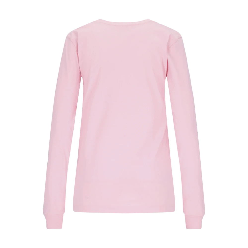 Marni Roze Katoenen Logo T-shirt Pink Dames