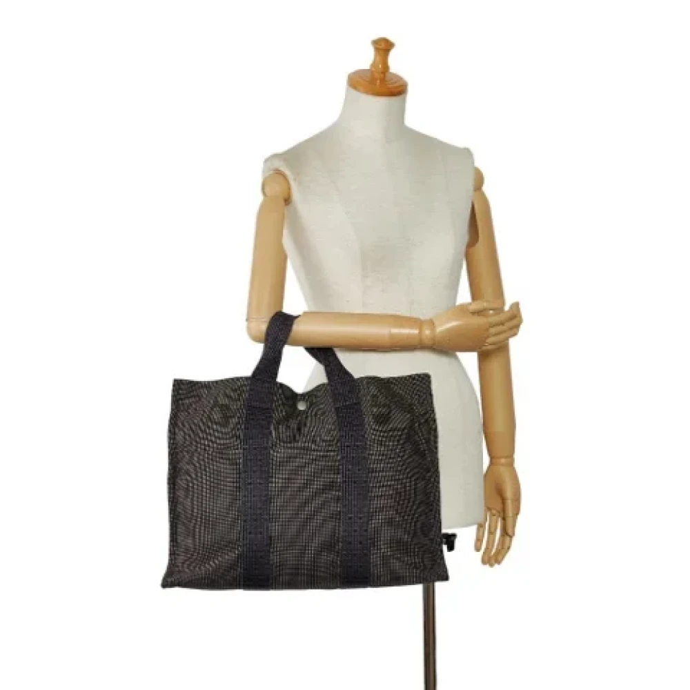 Hermès Vintage Pre-owned Fabric handbags Gray Dames