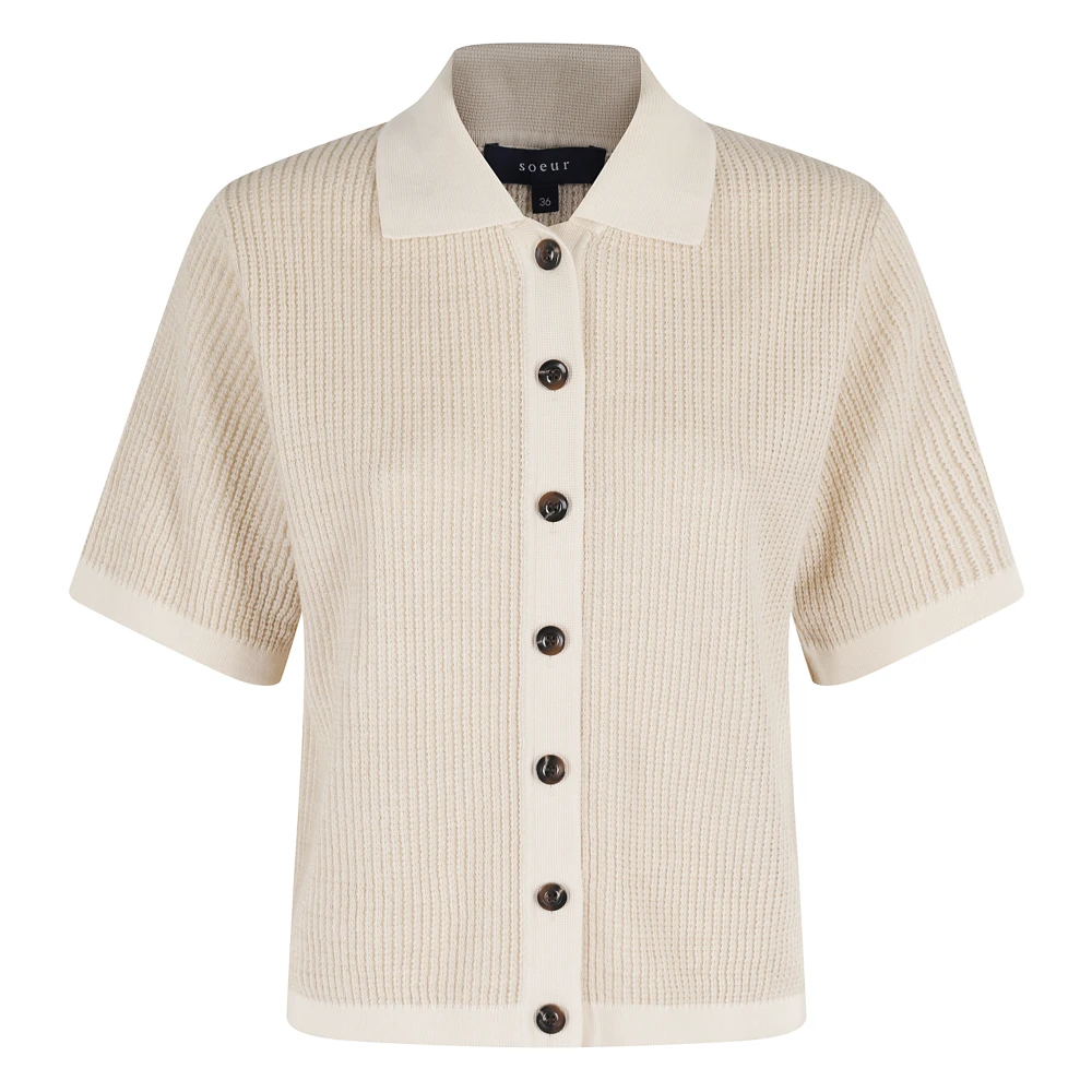 Soeur Stijlvolle David Shirt voor Mannen Beige Dames