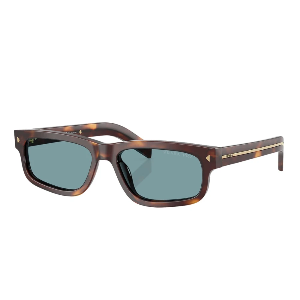 Prada Unisex Braun Rechteckige Acetat-Sonnenbrille