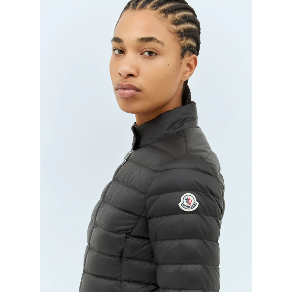 Moncler Gewatteerd Donsjack Lichtgewicht Constructie Black Dames