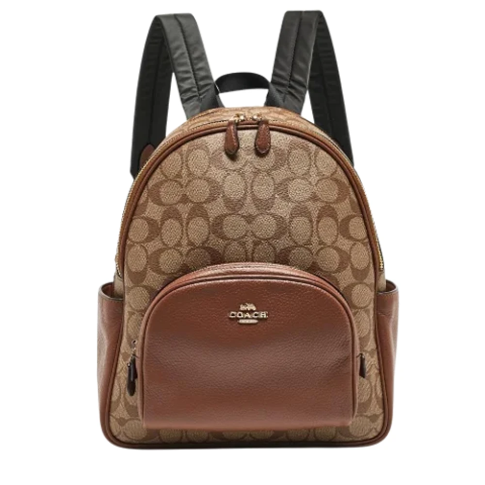 Coach Pre-owned Coated canvas backpacks Brown Dames