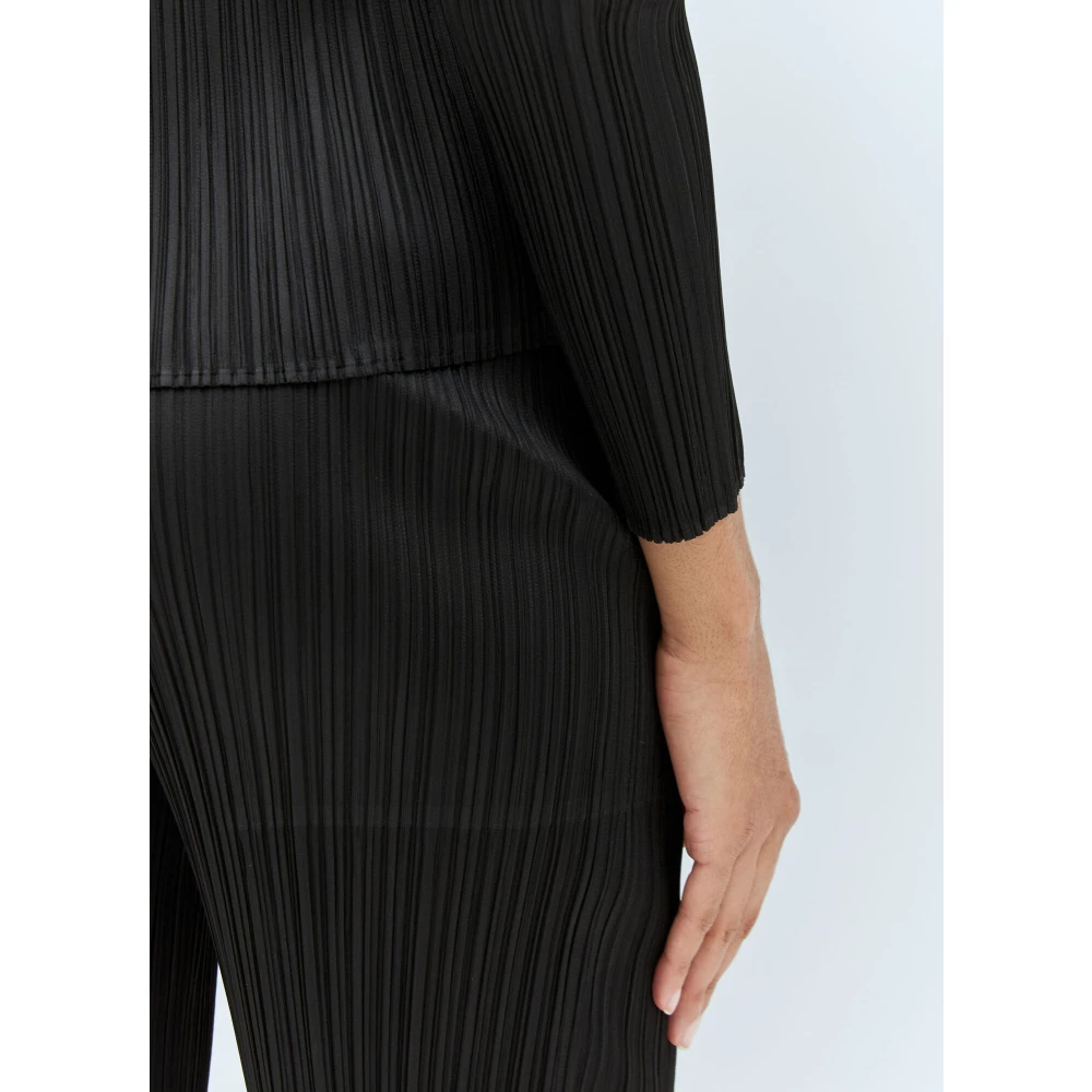 Issey Miyake Geplooide Overhemd met Lange Mouwen Black Dames