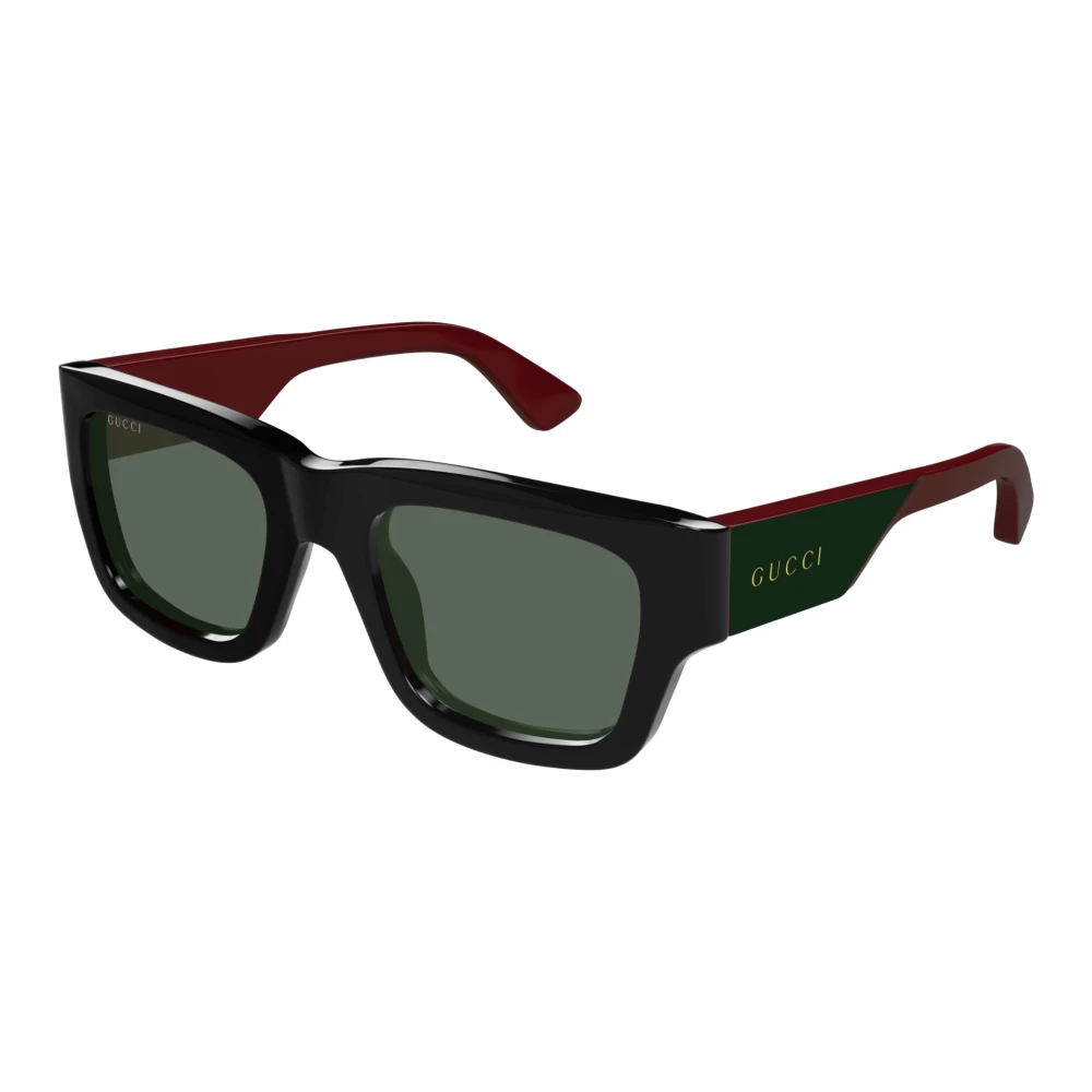 Gucci Men's Black Sunglasses, 52 Mm, Rectangular Sunglasses
