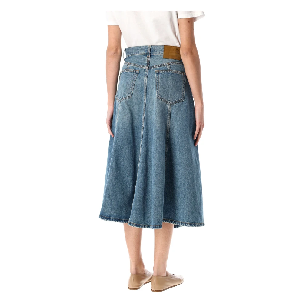 Haikure Denim Flared Leg Rok Blue Dames