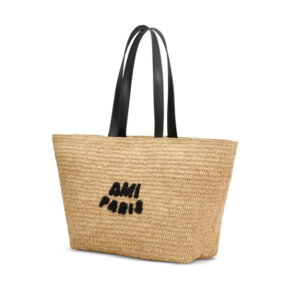 Ami Paris Beige Tote Tas met Lange Handvatten Beige Dames