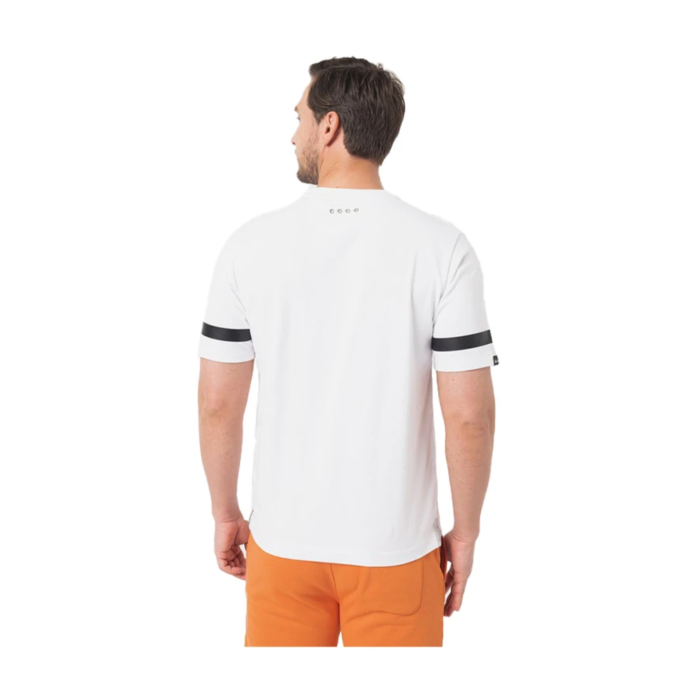 LA MARTINA Logo Jersey T-shirt met Rubberprints White Heren