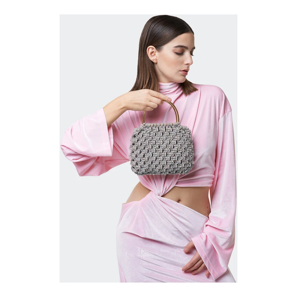Hibourama Stijlvolle Compacte Handtas Gray Dames