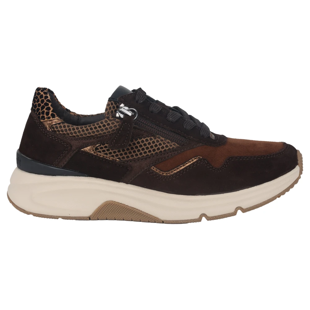Gabor Rollingsoft Lage Sneaker Dames Schoenen Bruin