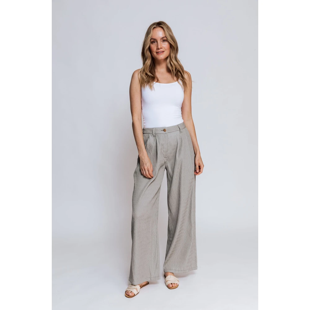 Zhrill Straight Trousers Gray Dames