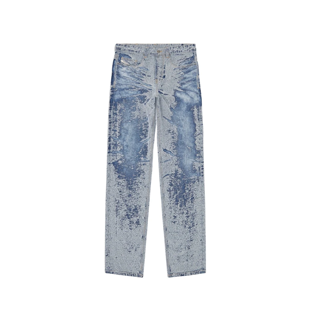 Diesel Relaxed-Fit jeans met unieke stijl Blue Heren