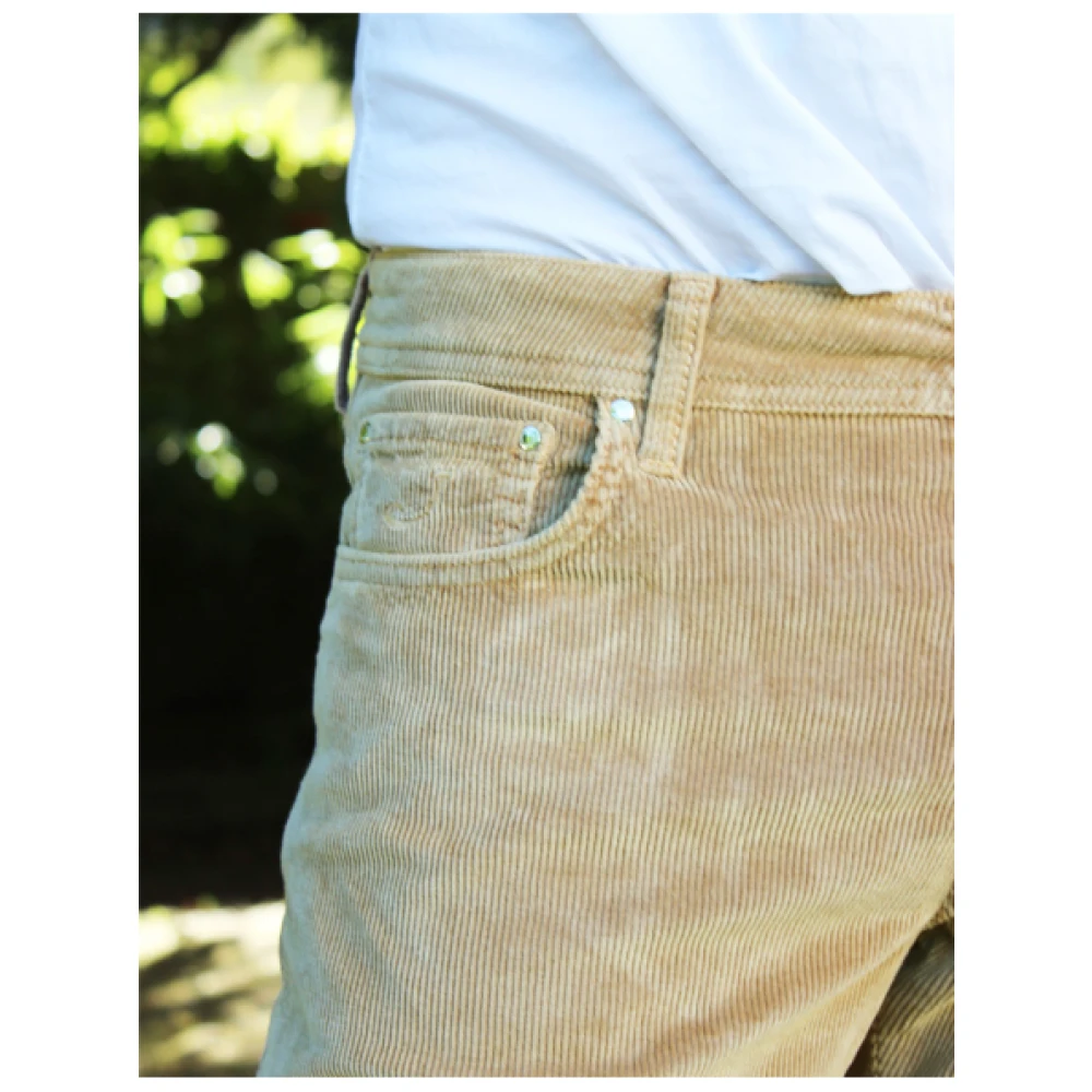 Jacob Cohën Ribfluwelen broek Beige Heren