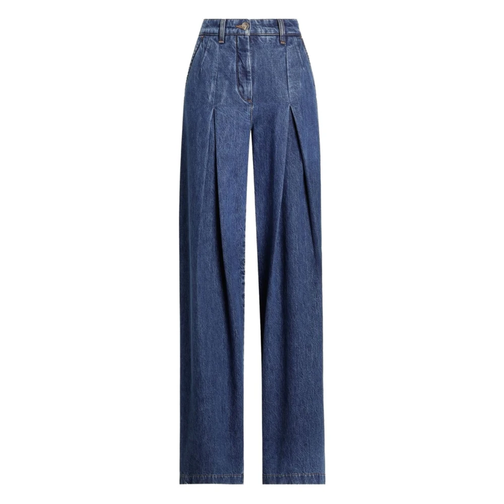 Dolce & Gabbana Blue Loose Fit Jeans, Female, M, 5-Pocket Denim Trousers