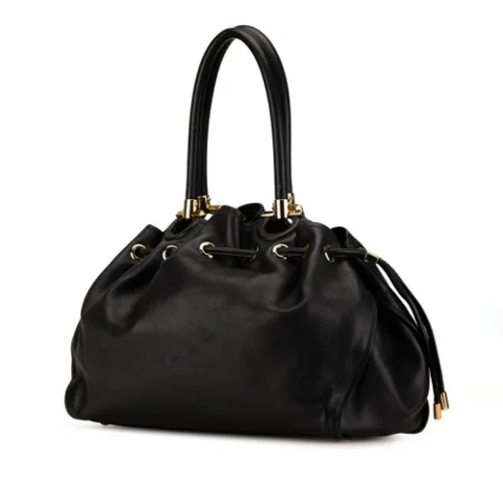 Salvatore Ferragamo Pre-owned Leather handbags Black Dames