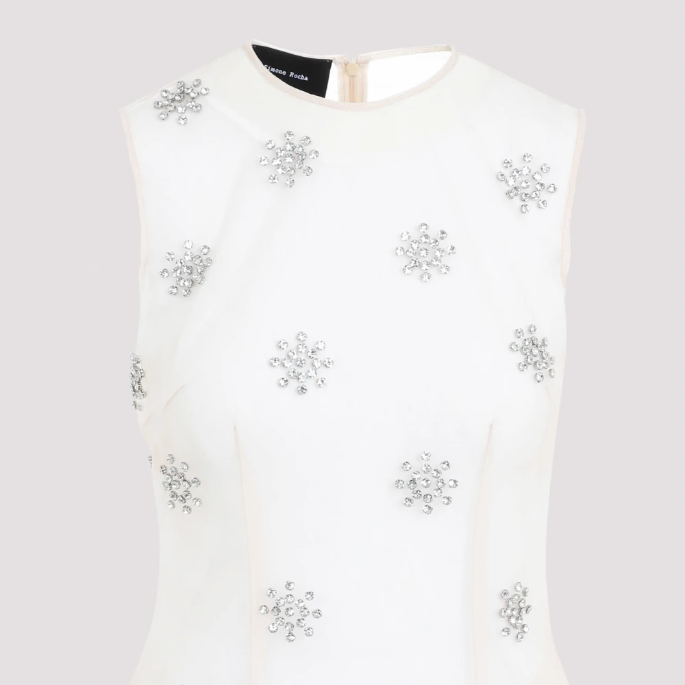 Simone Rocha Elegante Naakt Jurk Aw24 White Dames
