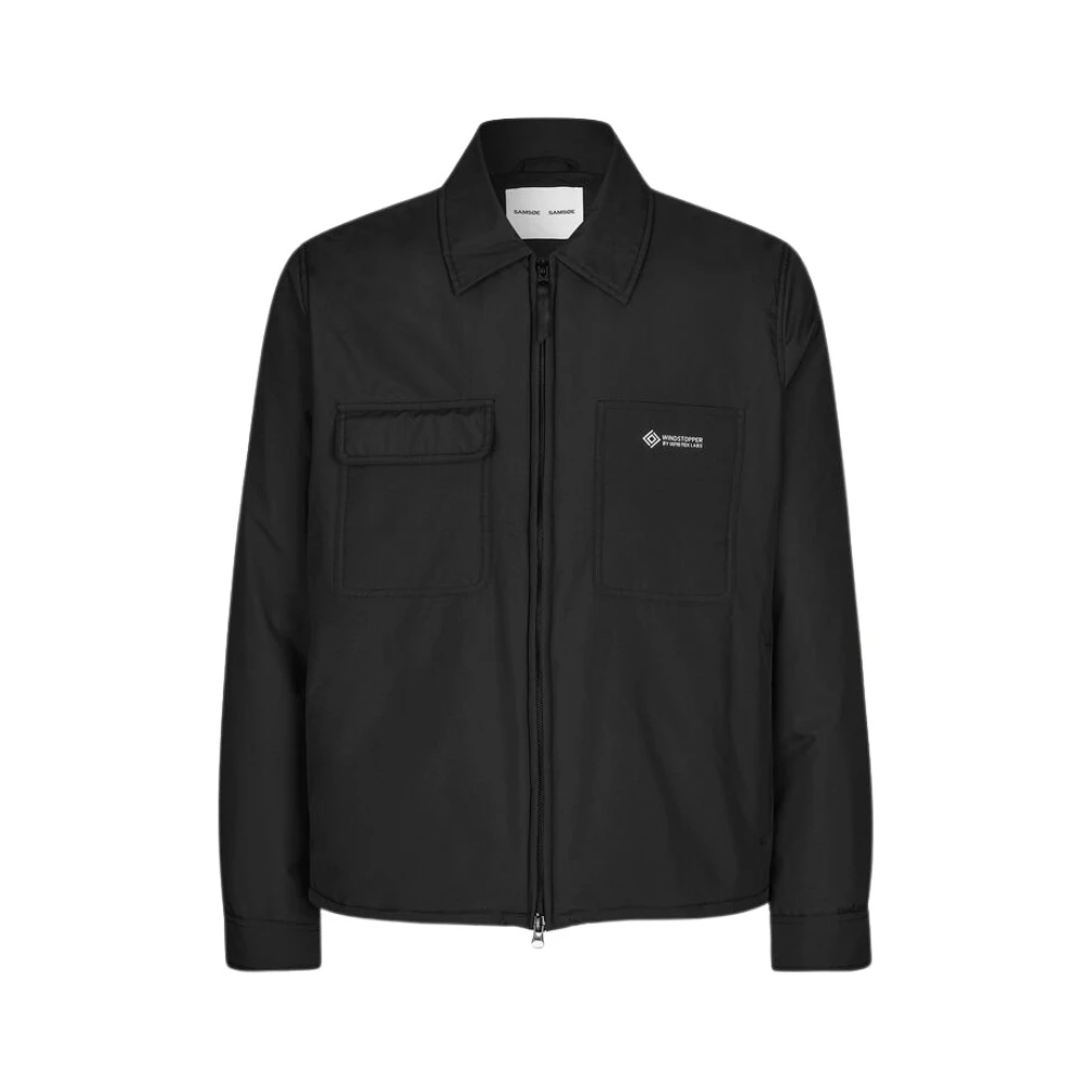 Samsøe Winddicht PrimaLoft Jas met Zakken Black Heren