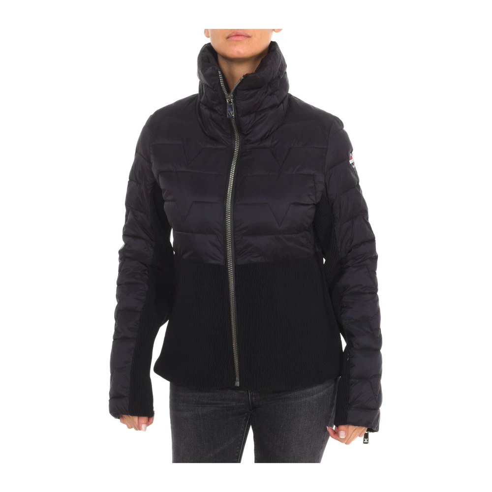 Vuarnet Gewatteerde jas met hoge kraag Black Dames