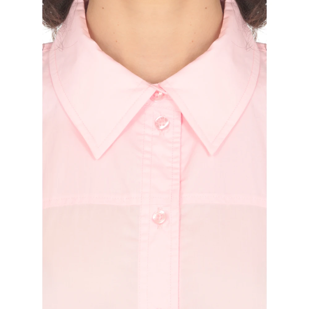 Rotate Birger Christensen Roze Katoenen Blouse met Kraag Pink Dames