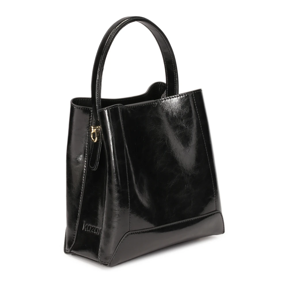 Kazar Elegante zwarte volnerf leren handtas Black Dames