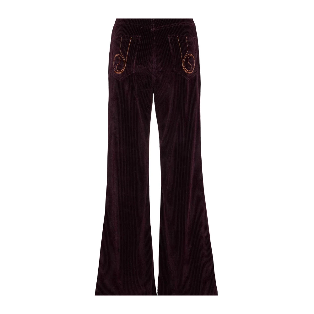 La DoubleJ Flare broek Purple Dames