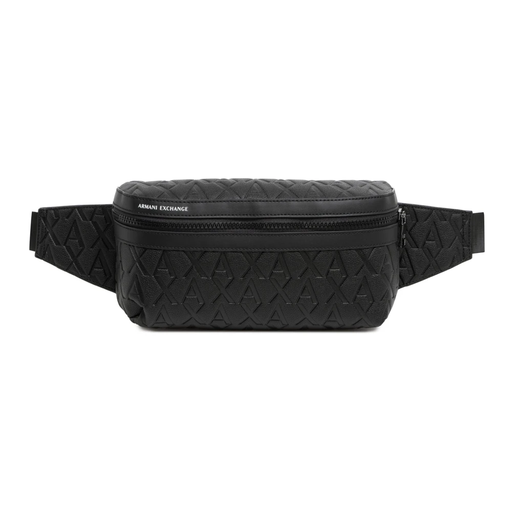 Armani Exchange Logo Heuptas met Verstelbare Band Black Heren