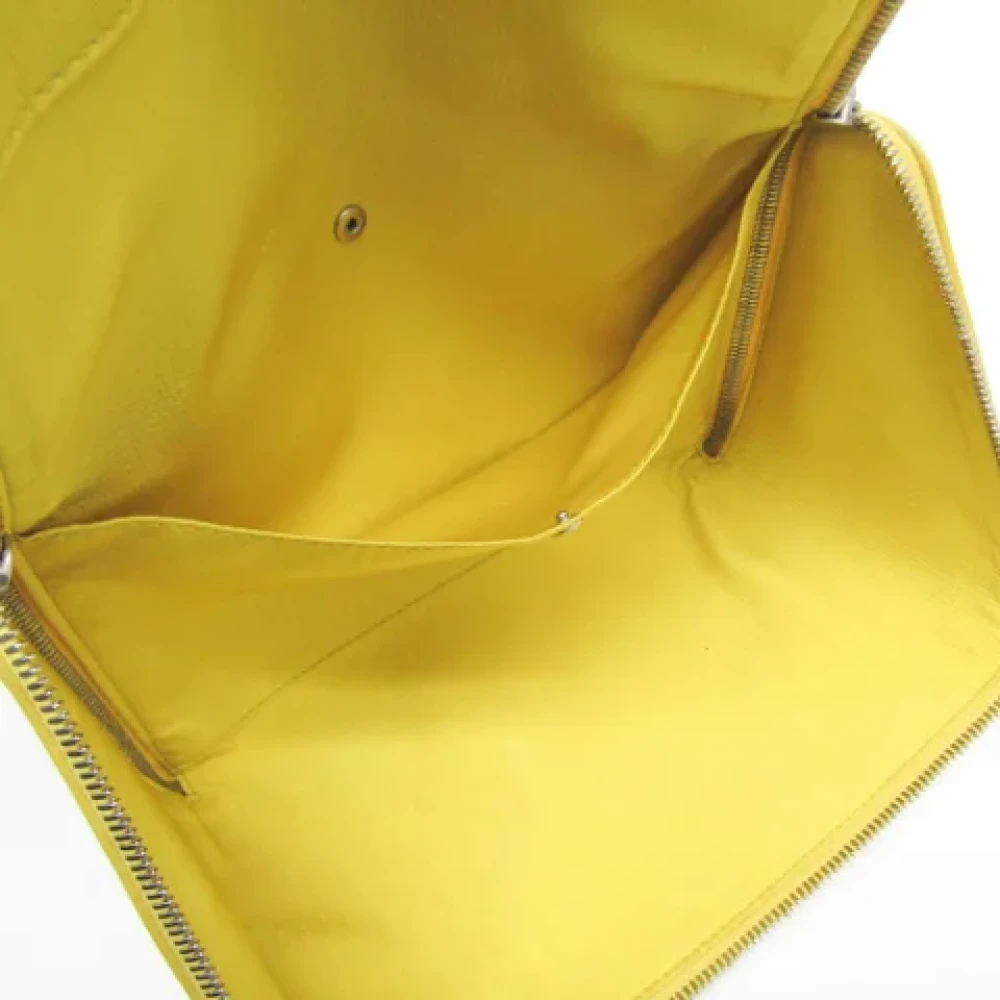 Bottega Veneta Vintage Pre-owned Leather clutches Yellow Dames