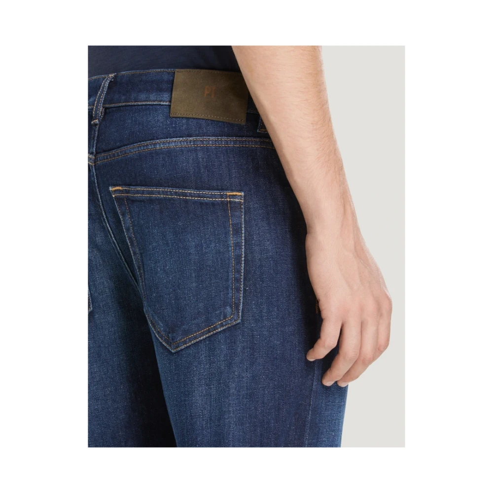 PT Torino Stretch denim jeans met taps toelopende pasvorm Blue Heren