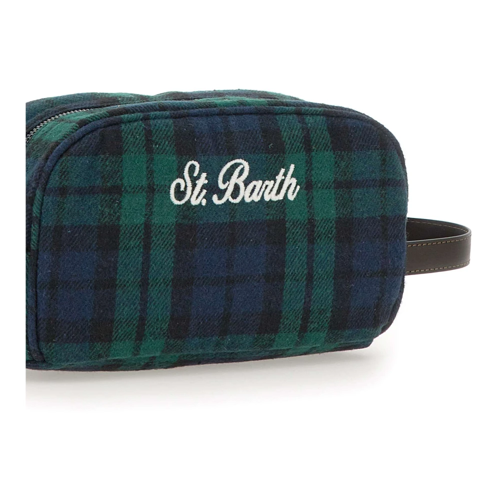 MC2 Saint Barth Tartan Clutch Tas Après Sky Collectie Green Heren