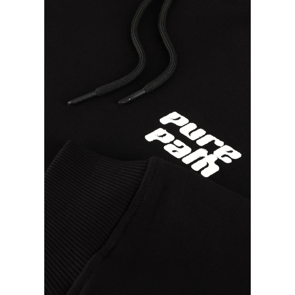 Pure Path Zwarte Hoodie Sweater voor Mannen Black Heren