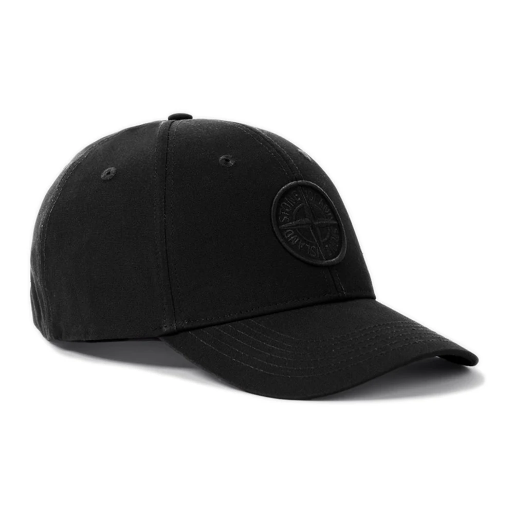 Stone Island Baseball Cap With Compass Embroidery - Male - Hats & Caps - Black - One Size - Accessories