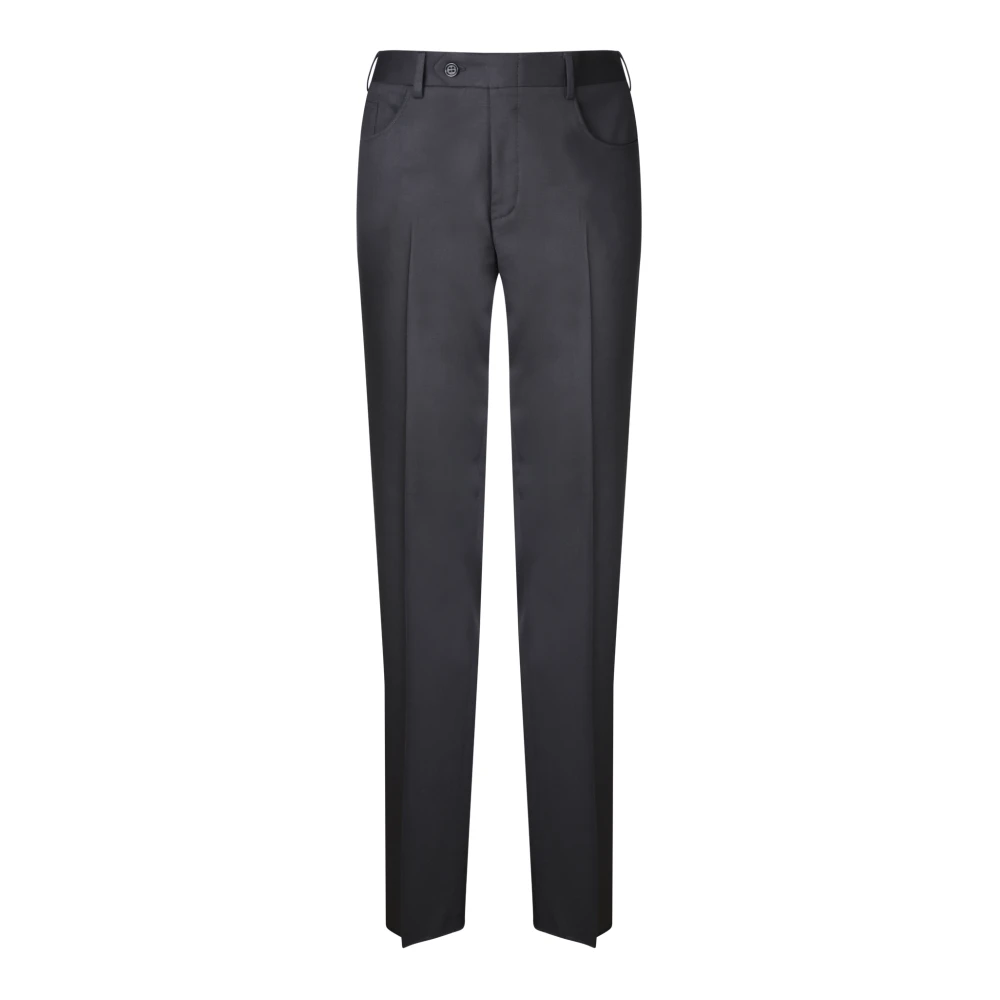 Canali Zwarte broek voor mannen Aw24 Black Heren