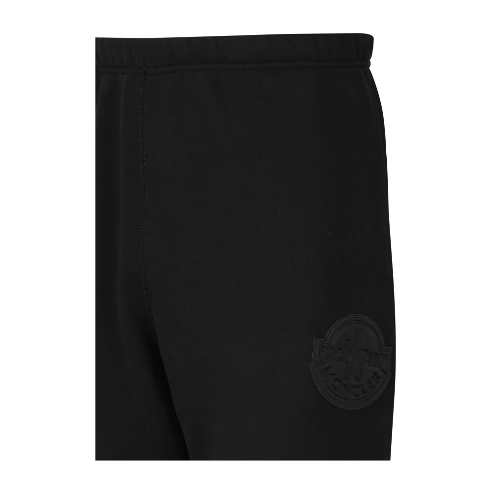 Moncler Wide Trousers Black Heren