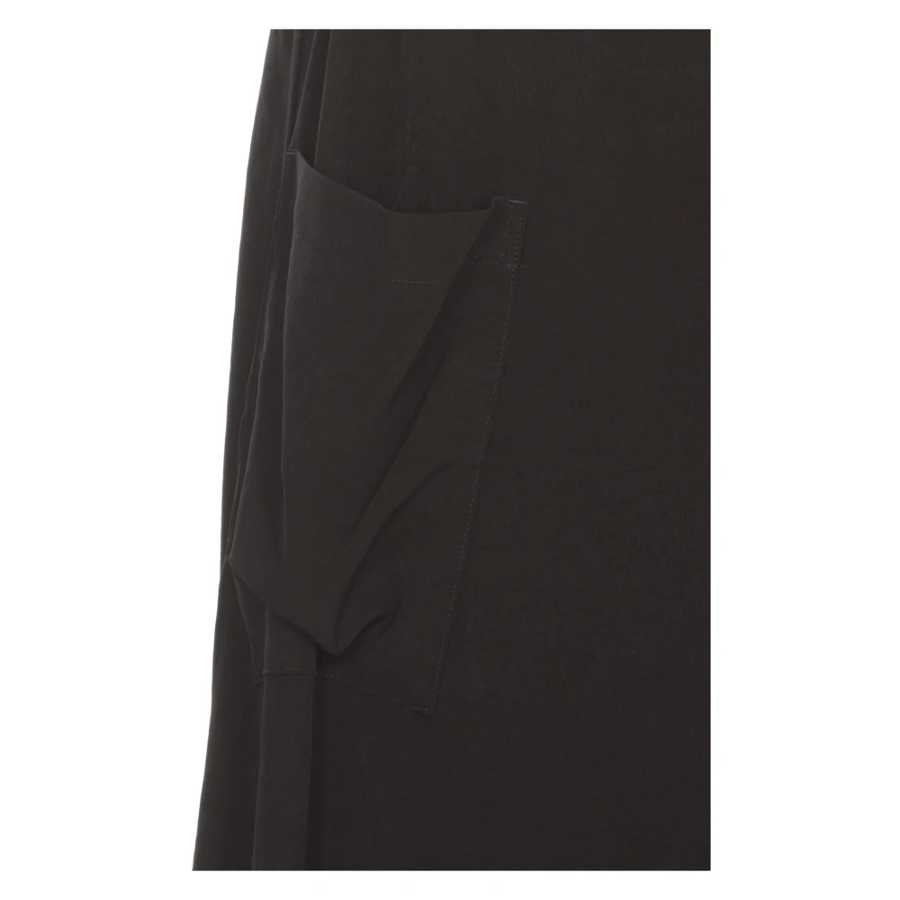 Y-3 Zwarte Asymmetrische Rok met Zijrits Black Dames