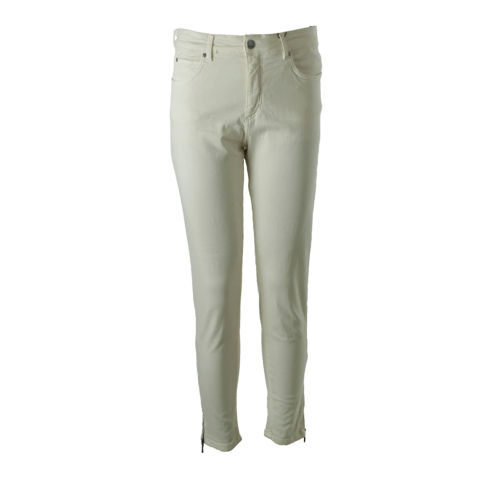 C.ro Women's Beige Magic Fit Cropped Trousers Ecru Slim - Cropped Trousers - 2XL - Trousers