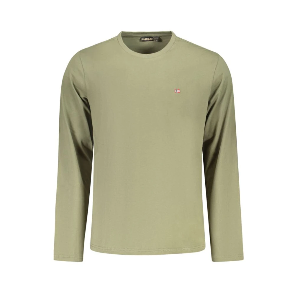 Napapijri Men's Green Long-Sleeved T-Shirt