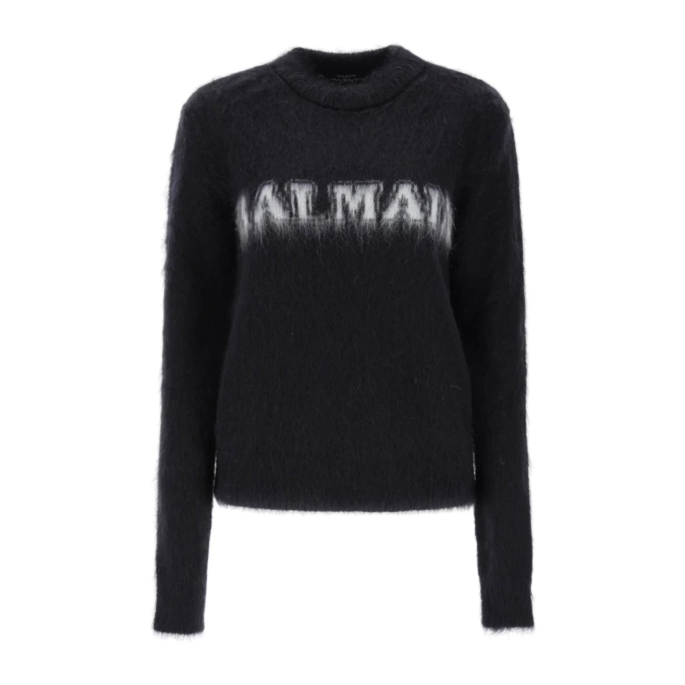 Balmain Black Jumper Pullover - Female - Round-Neck Knitwear - 2XS - Knitwear