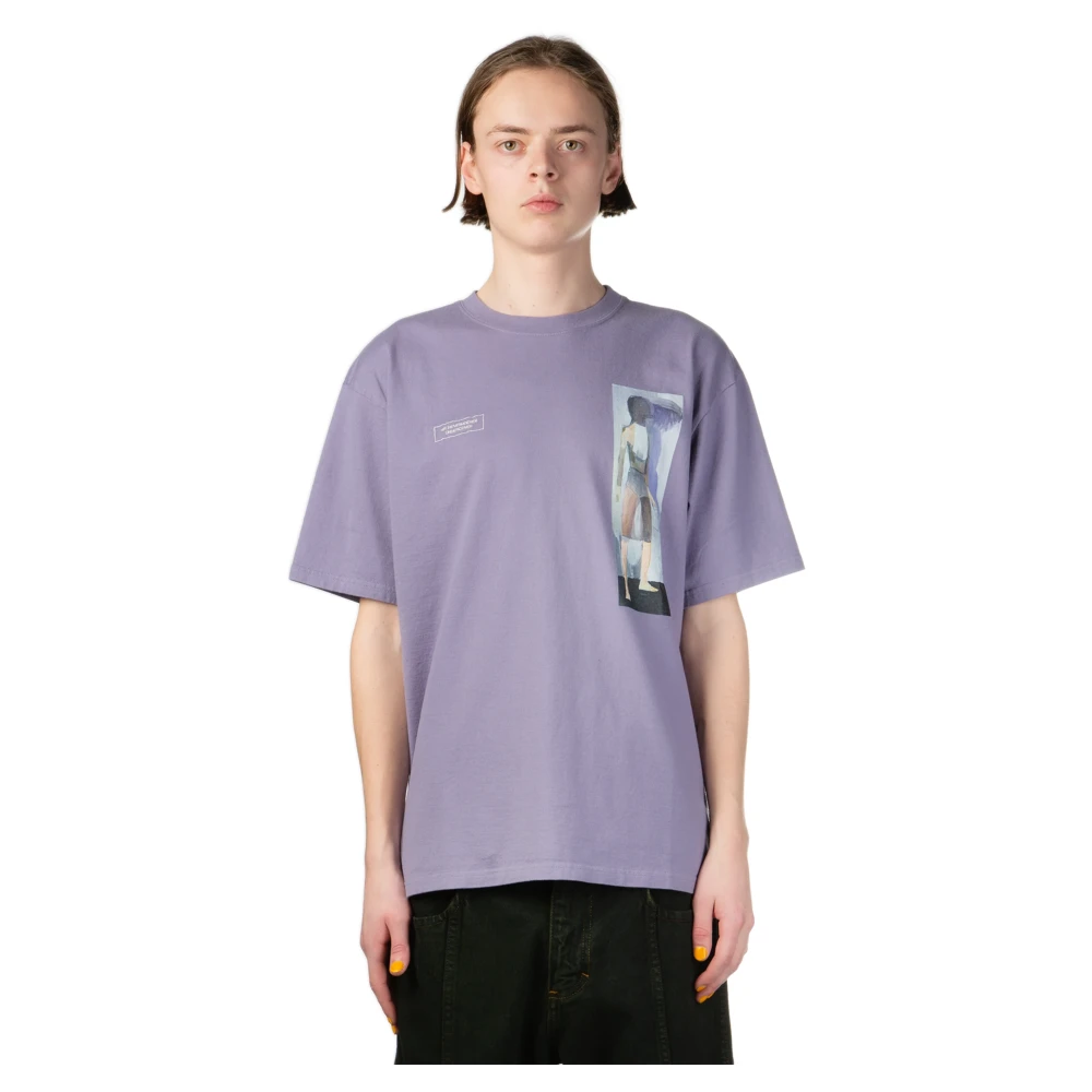 Undercover Grafische Print Katoenen T-shirt Purple Heren