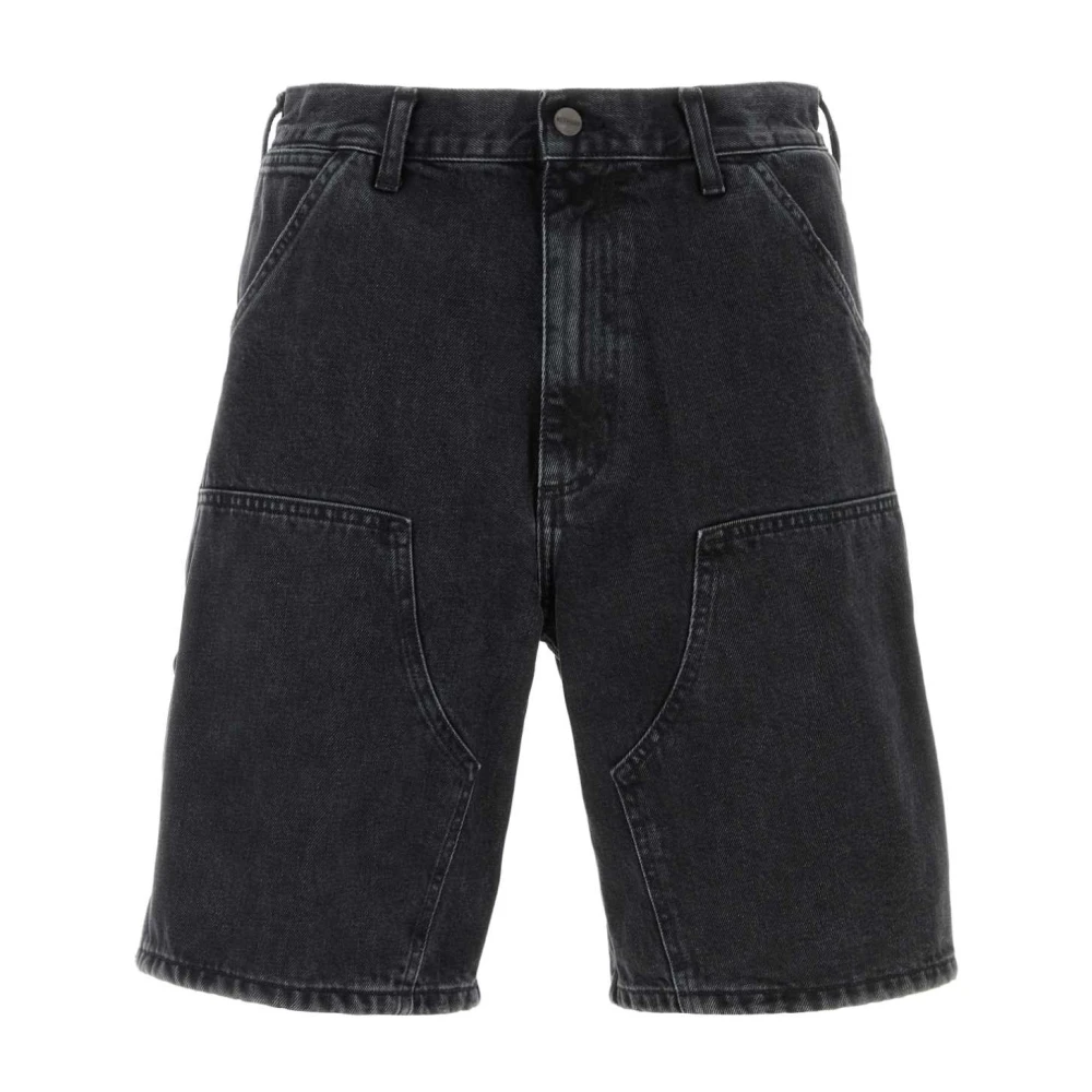 Carhartt WIP Denim Double Knee Short Broek Black Heren