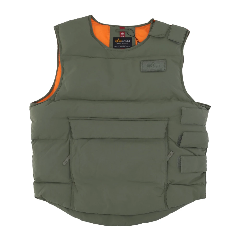 Alpha Industries Grön Beskyddare Puffer Vest Jacka Green, Herr