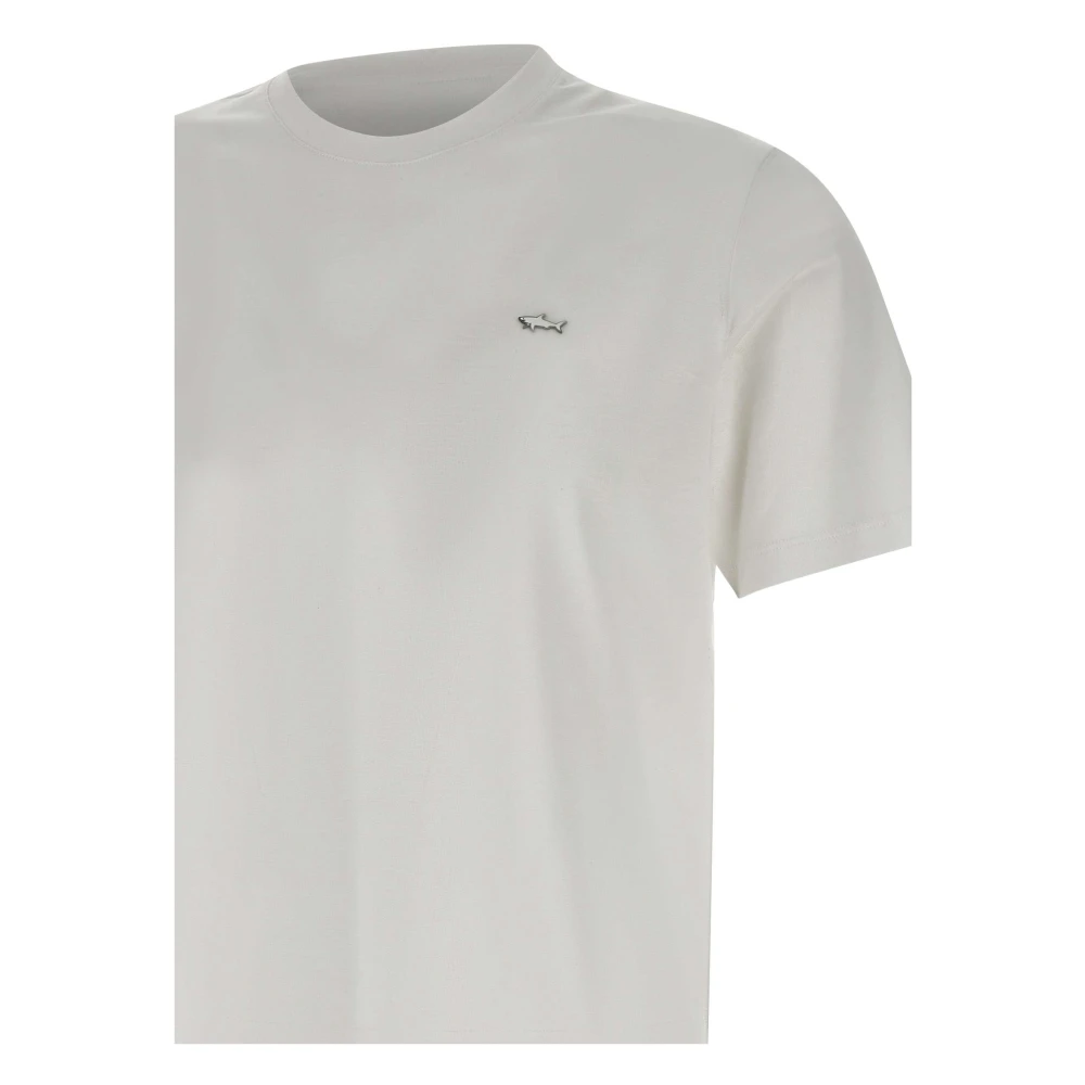 PAUL & SHARK Luxe Wit T-shirt met Ronde Hals White Heren