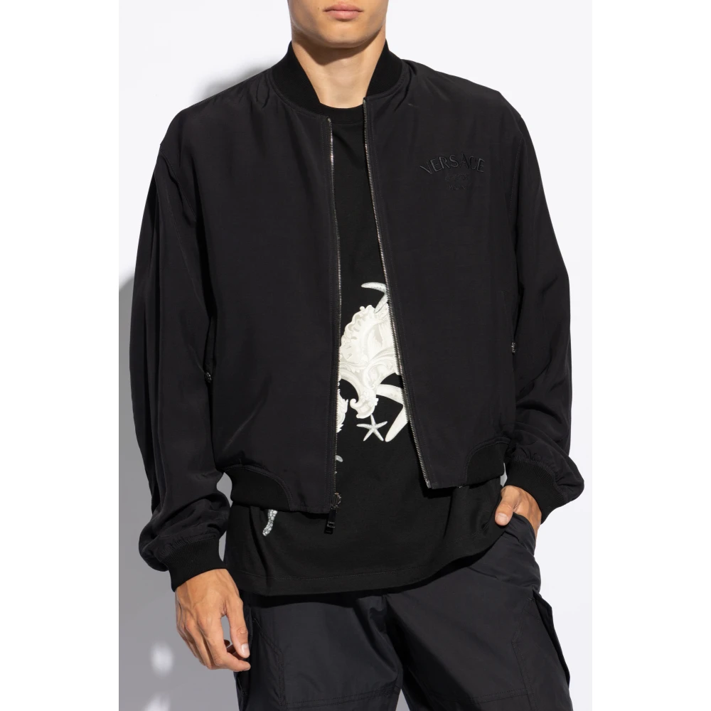 Versace Omkeerbare bomberjack Black Heren