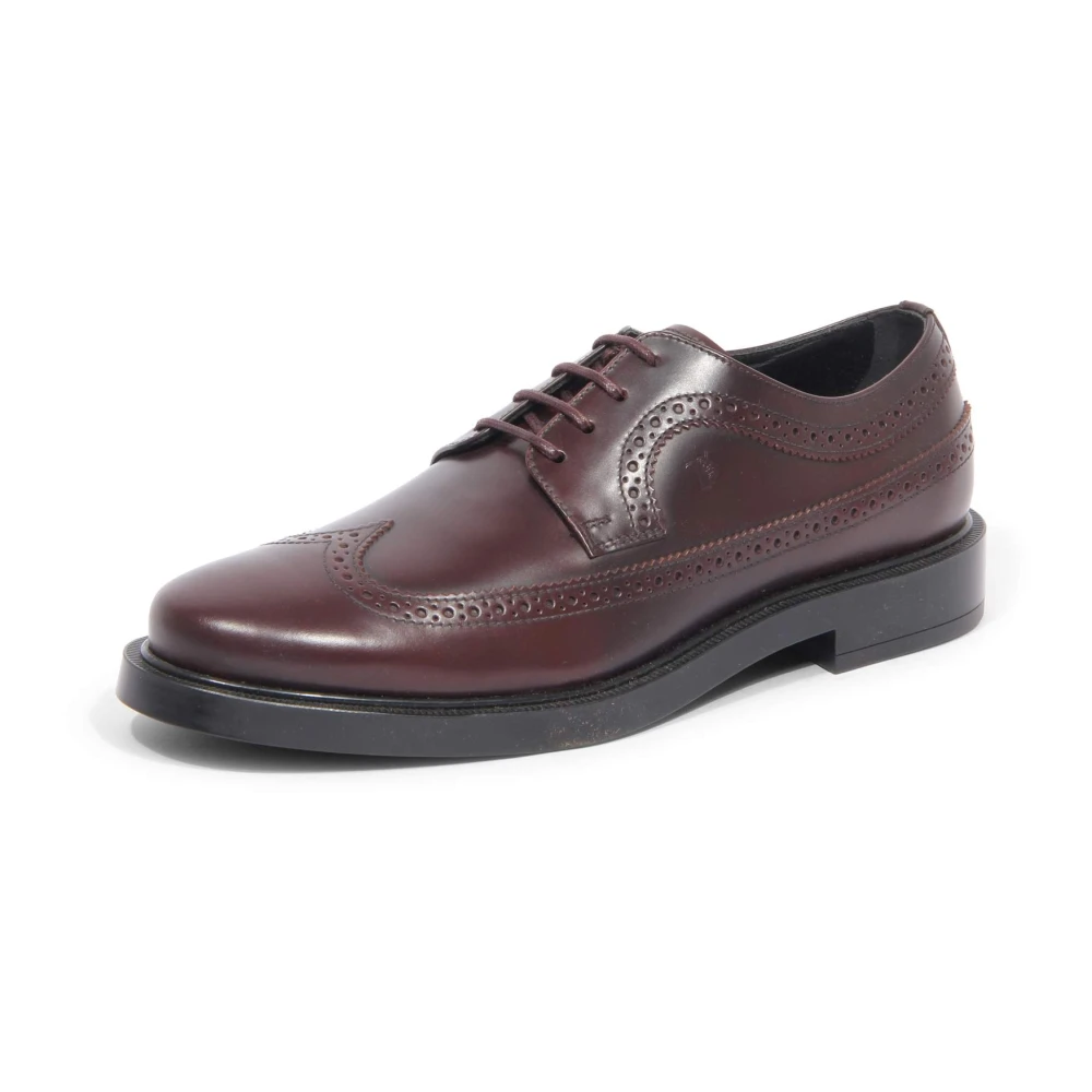 Tod's Men's Purple Laced Shoes, 6 Uk, Allacciata Bucatura Gomma 09A