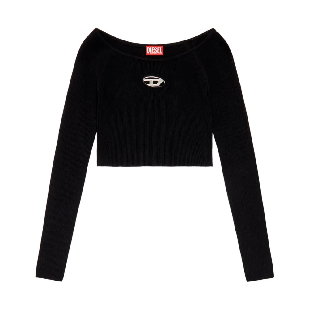 Diesel Donna Nero Maglie, L, New,