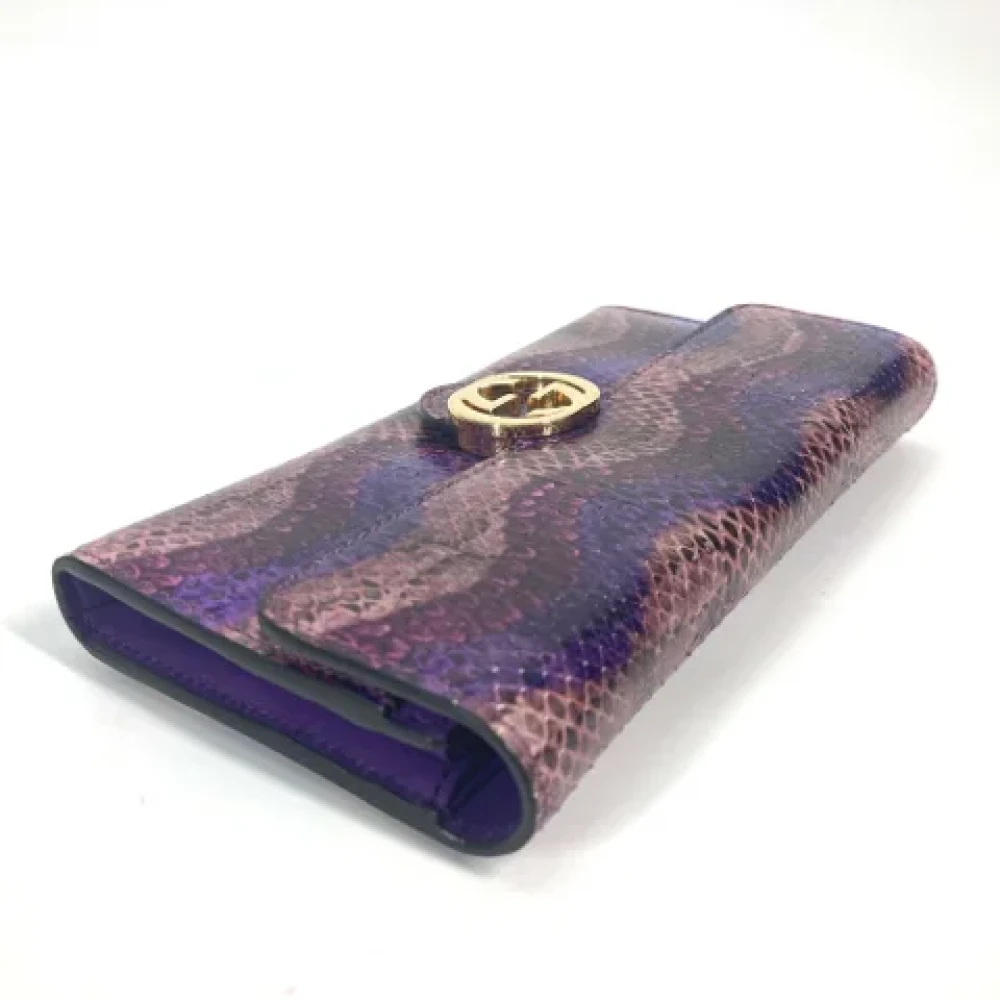 Gucci Vintage Pre-owned Fabric wallets Purple Dames