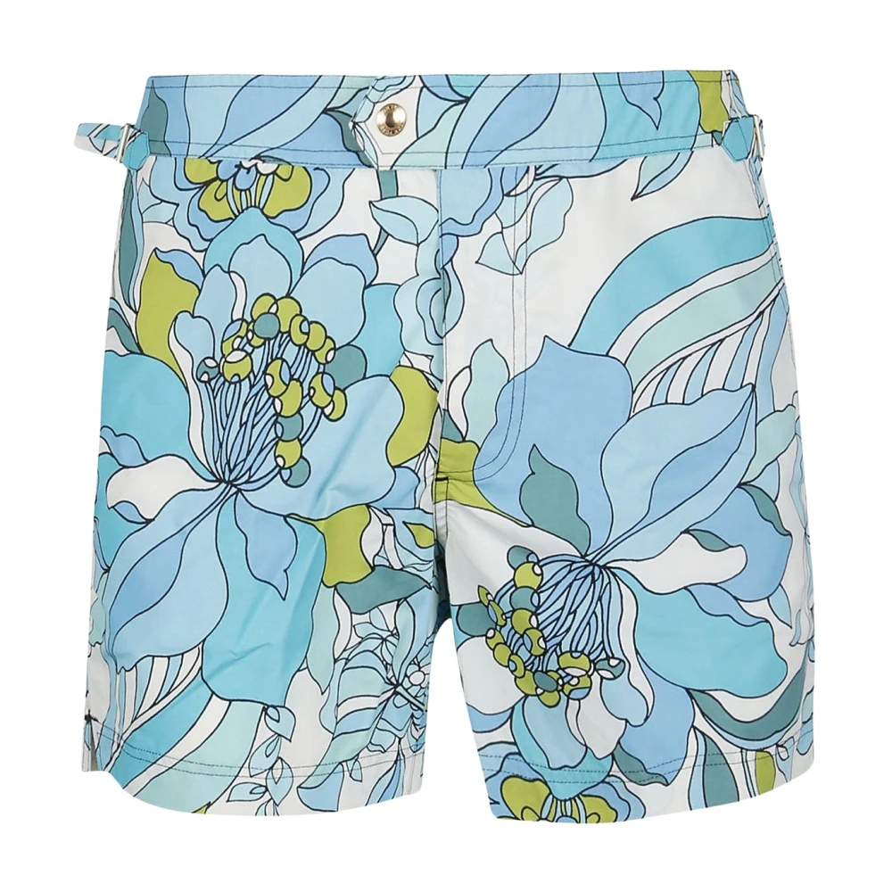 Tom Ford Blauwe Nylon Shorts Ss22 Multicolor Heren