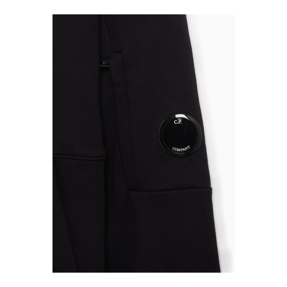 C.P. Company Zwarte fleece hoodie Black Heren