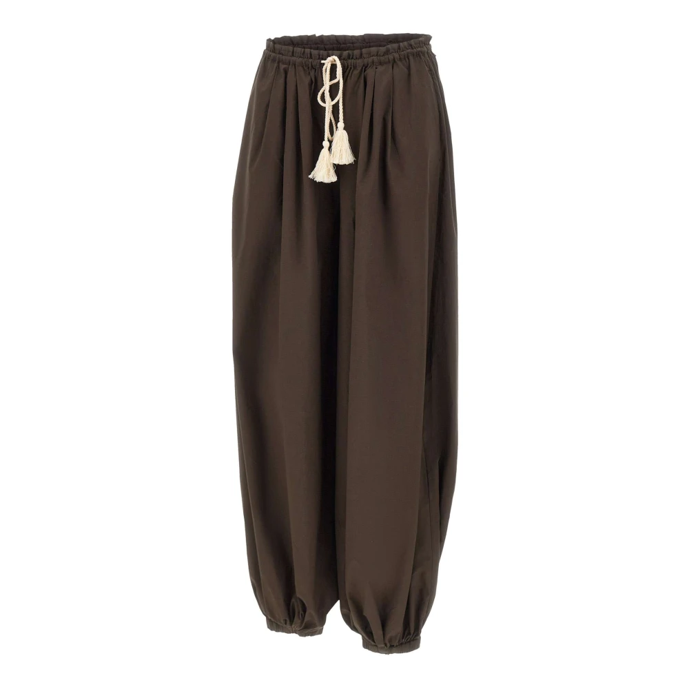 The Garment Brown Wide Trousers, Female, S, Bazaar Trousers