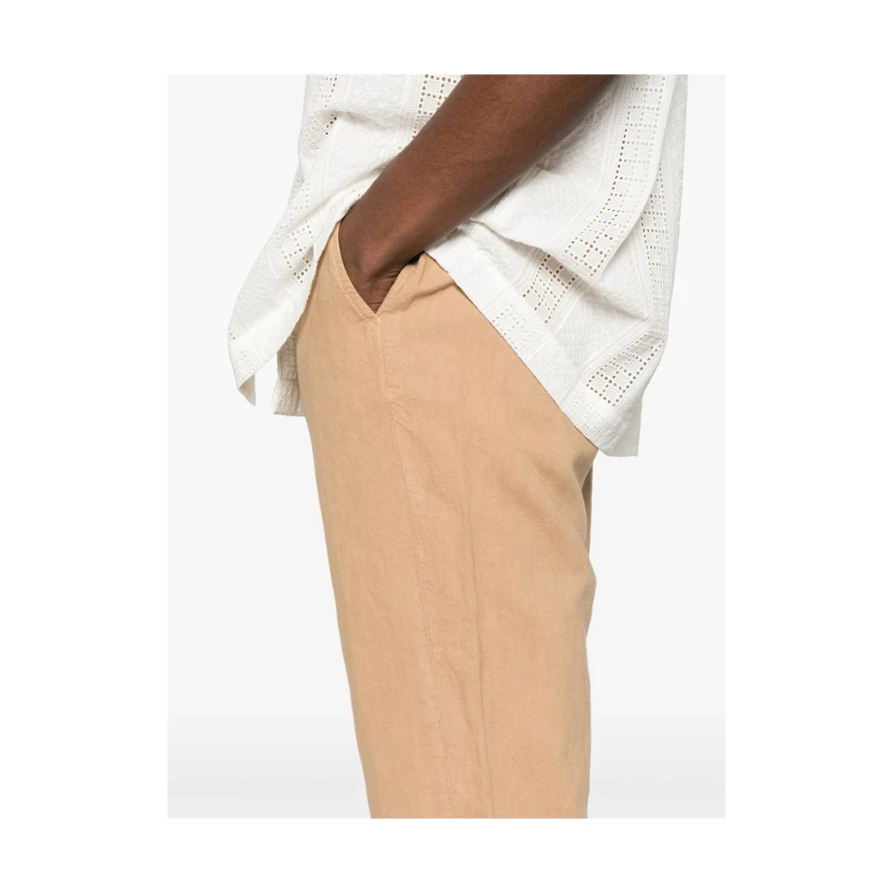 Maison Labiche Karamelbruine broek met trekkoord in de taille Brown Heren