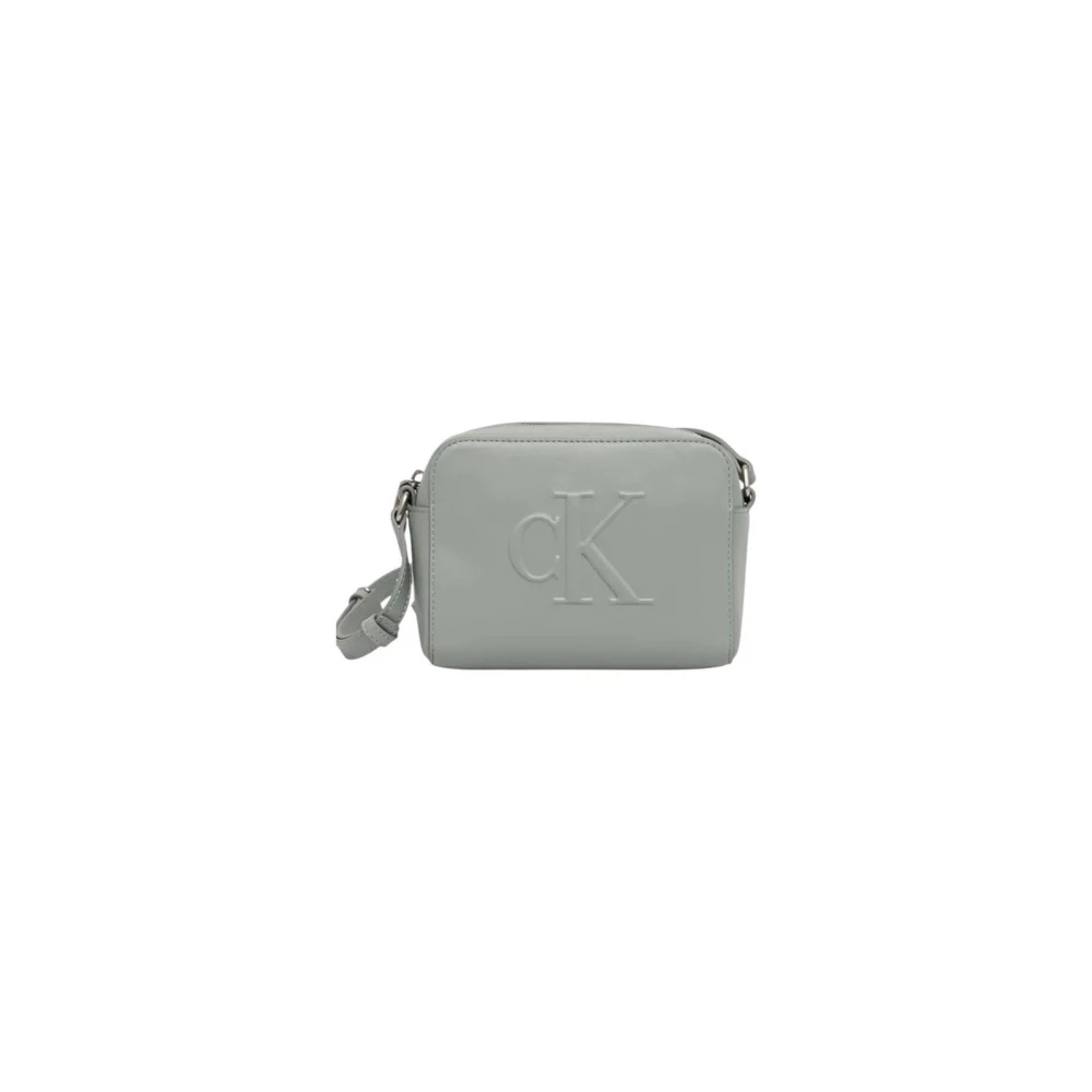 Calvin Klein Jeans Gevormde Camera Deboss Handtas Gray Dames